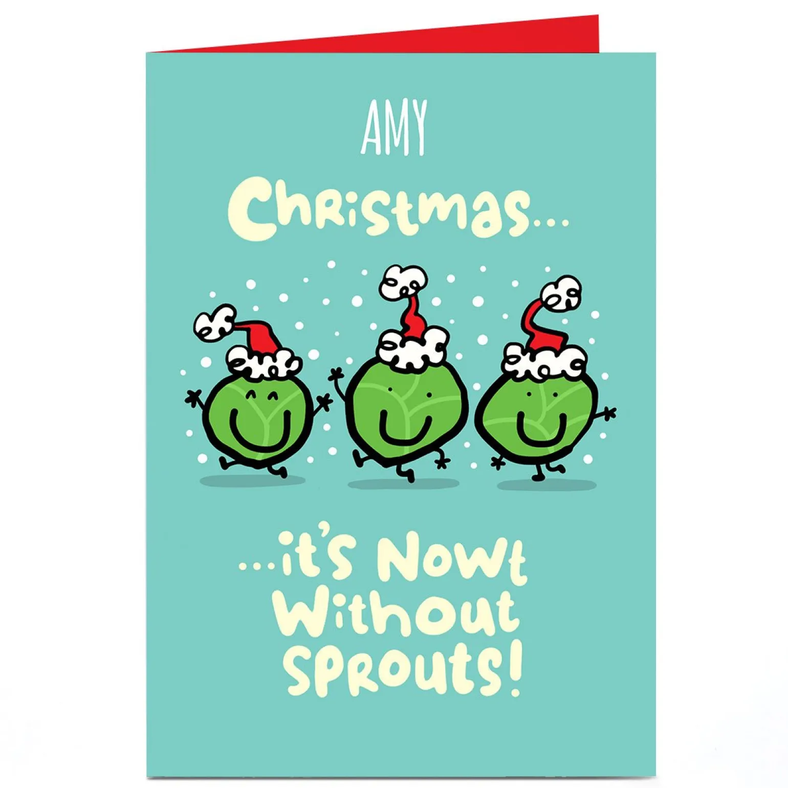 Personalised Fruitloops Christmas Card - Sprouts!