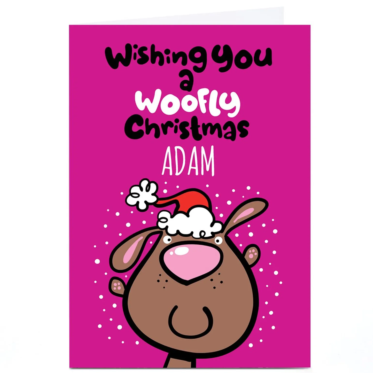 Personalised Fruitloops Christmas Card - Woofly Christmas