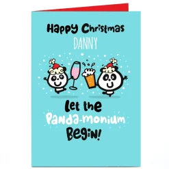 Personalised Fruitloops Christmas Card - Panda-monium
