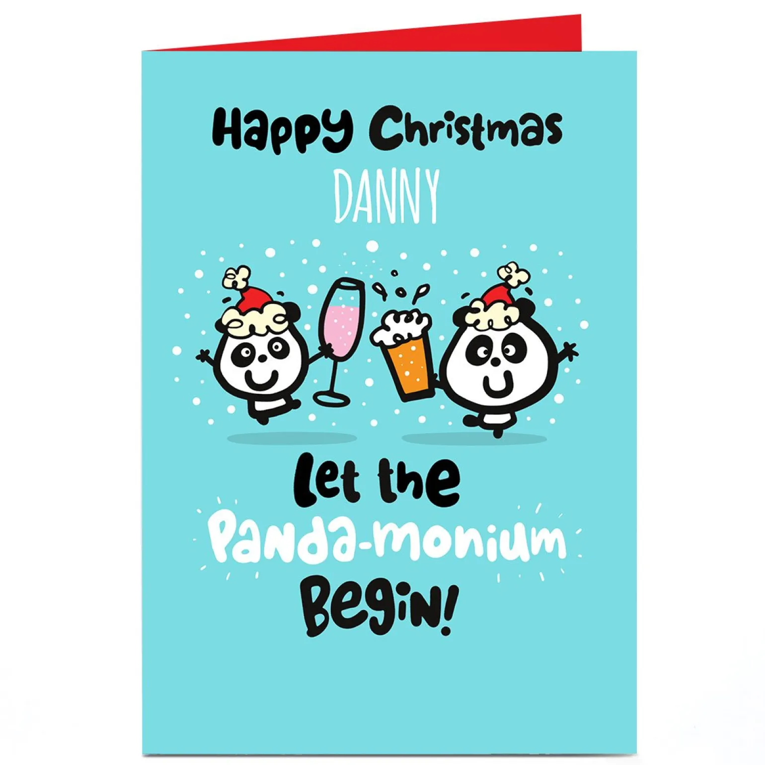 Personalised Fruitloops Christmas Card - Panda-monium