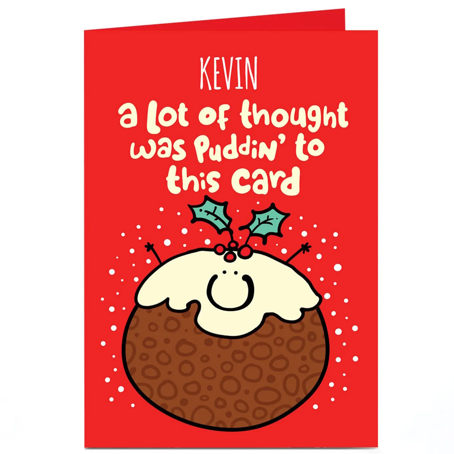 Personalised Fruitloops Christmas Card - Puddin