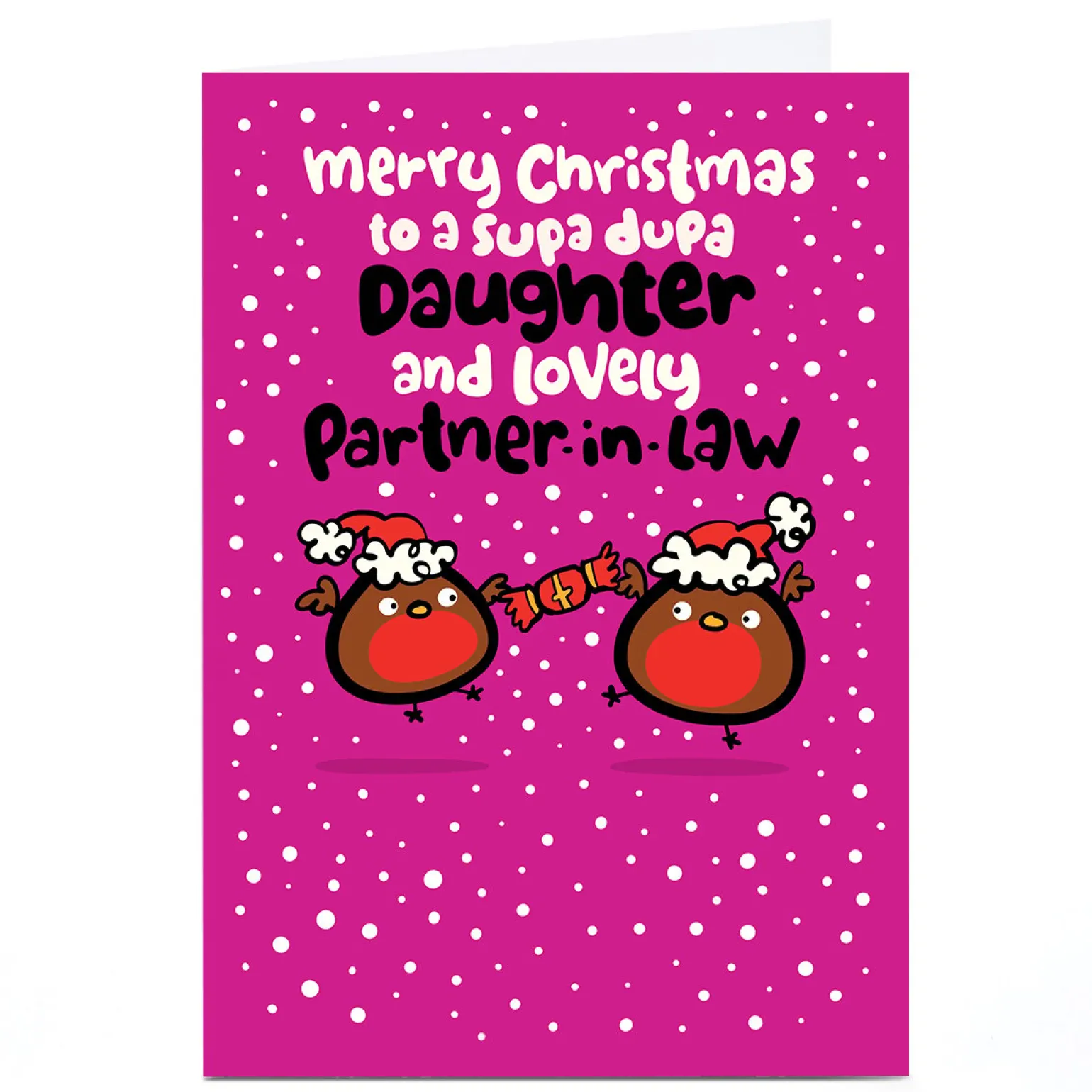 Personalised Fruitloops Christmas Card - Daughter & Partner in Law