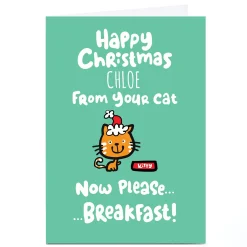 Personalised Fruitloops Christmas Card - From Your Cat