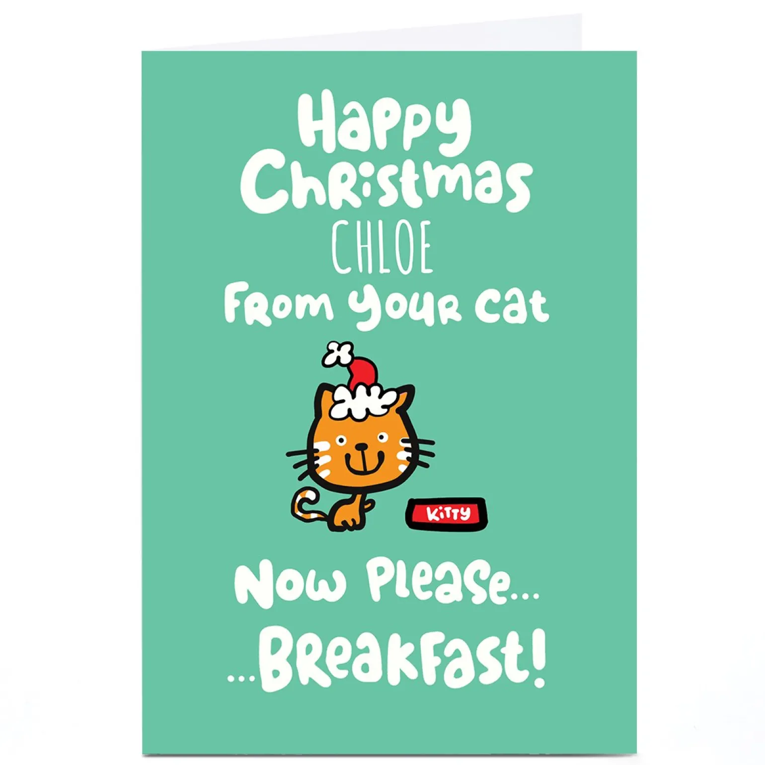Personalised Fruitloops Christmas Card - From Your Cat