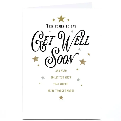 Personalised Get Well Soon Card - You're Being Thought About