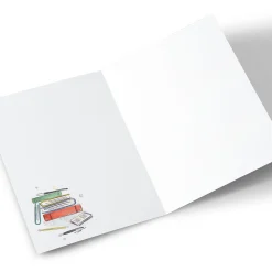 Personalised Good luck in Your Exams Card - Stack of Books