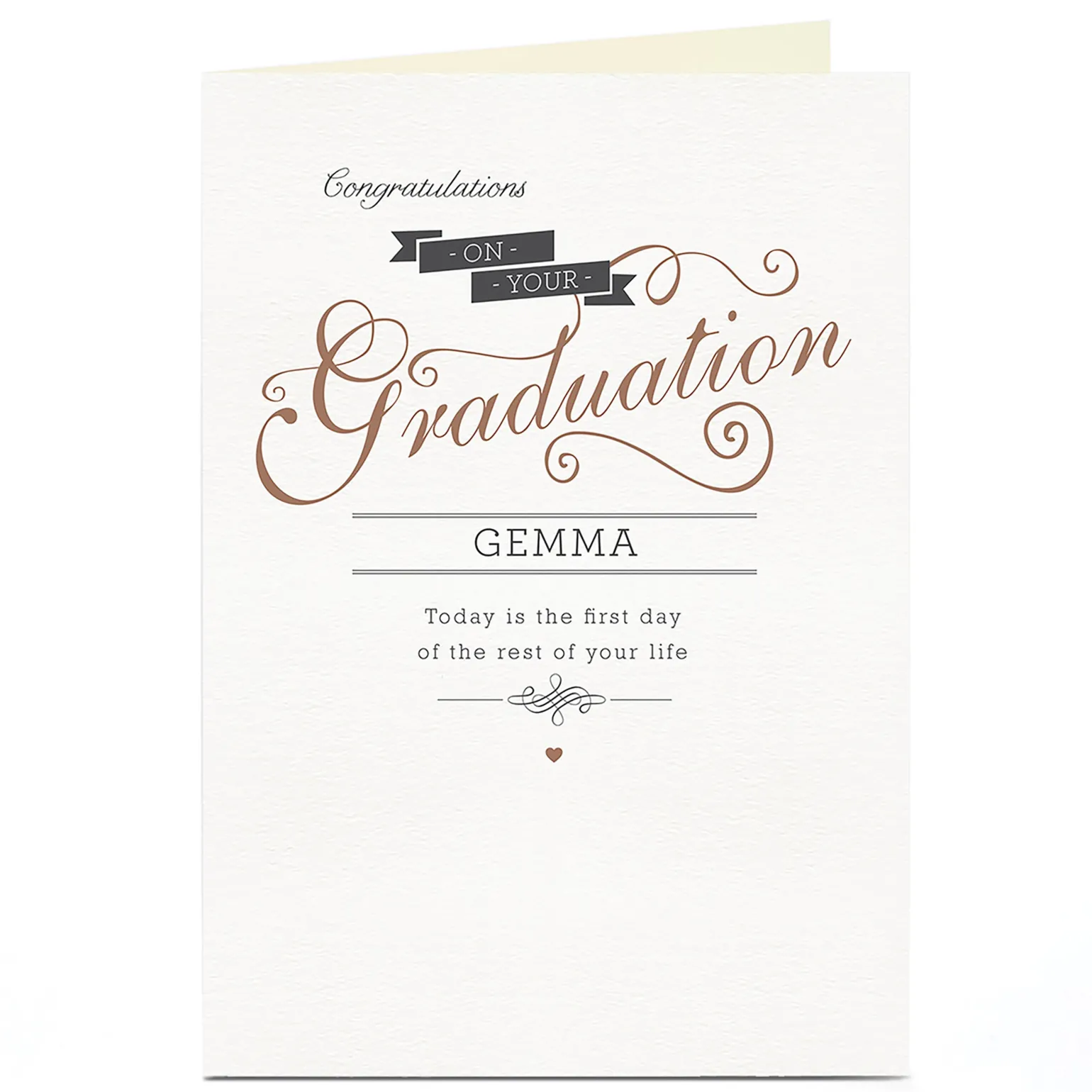 Personalised Graduation Card - Today Is The First Day...