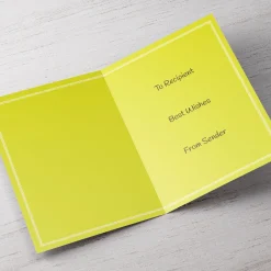 Personalised Graduation Card - Black, White & Yellow