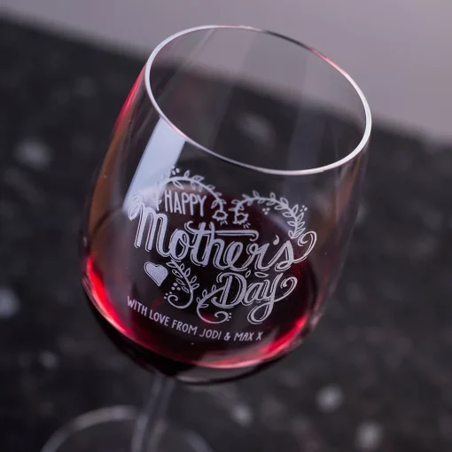 Personalised Happy Mother's Day Wine Glass