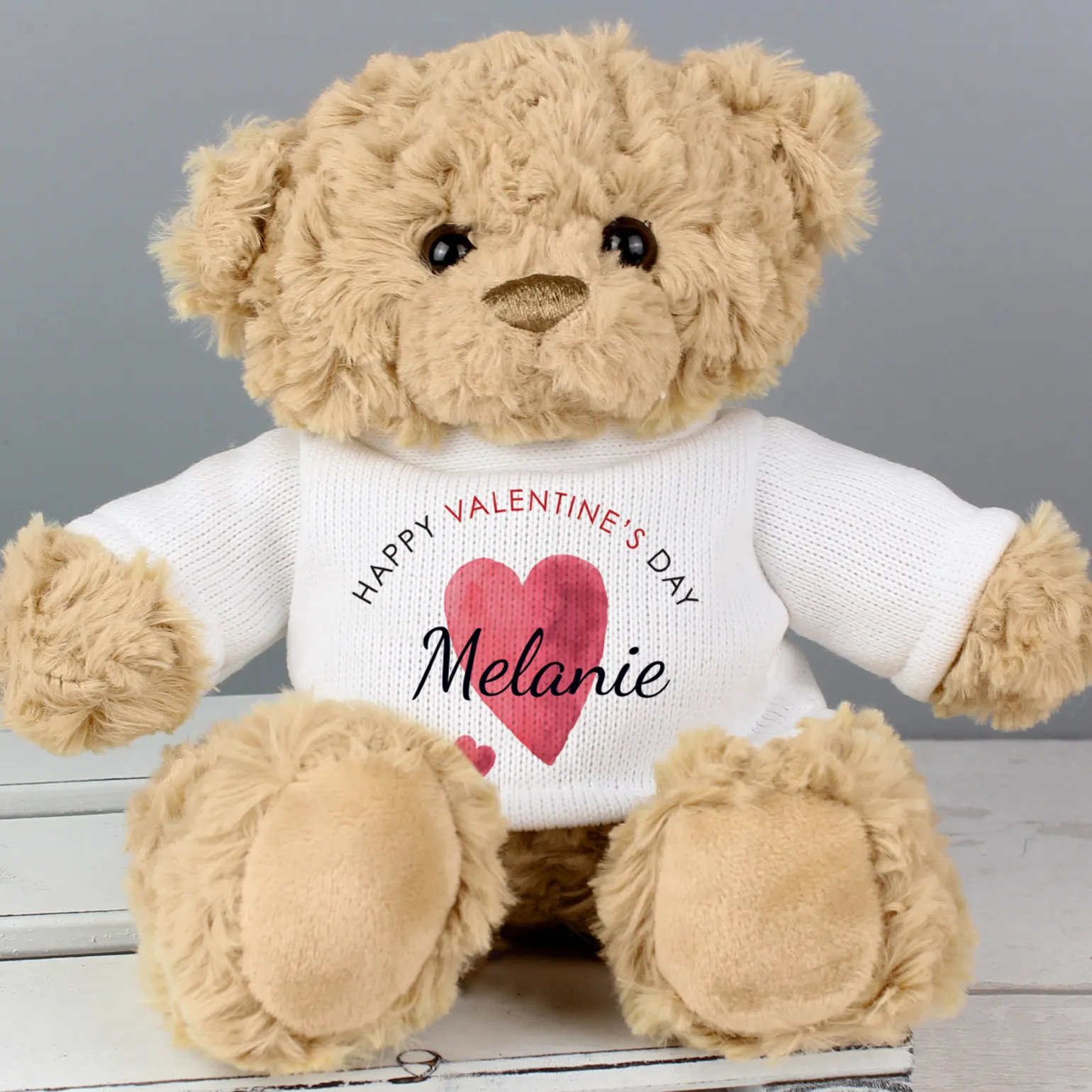 Personalised Happy Valentine's Day Teddy Bear