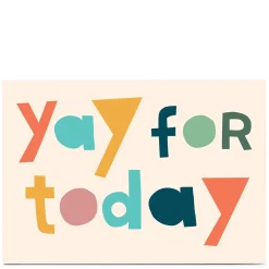 Personalised Hello Munki Card - Yay For Today (Landscape)