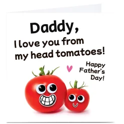 Personalised Hello Munki Father's Day Card - Tomatoes
