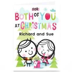 Personalised Hello Munki Christmas Card - Both Of You