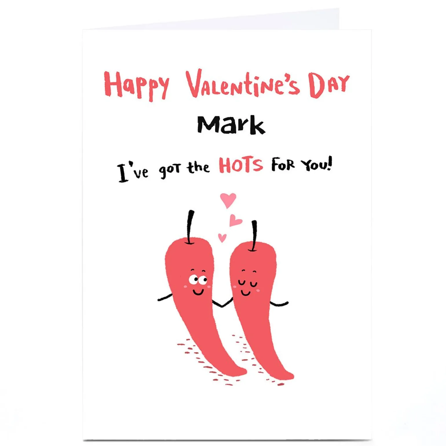 Personalised Hew Ma Valentine's Day Card - Hots For You