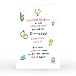 Personalised Hew Ma Wedding Card - Everyone Knows...
