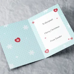 Personalised Hugs Bear Christmas Card - I Love You