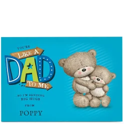 Personalised Hugs Father's Day Card - Like A Dad To Me