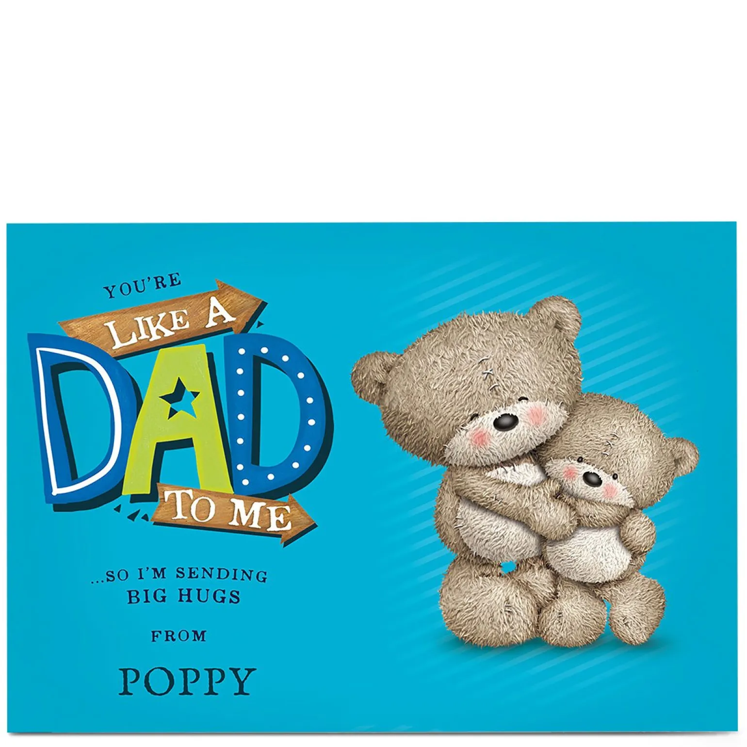 Personalised Hugs Father's Day Card - Like A Dad To Me
