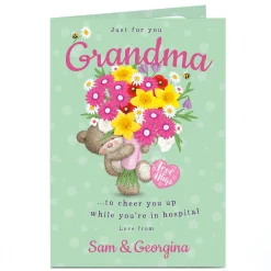 Personalised Hugs Get Well Soon Card - While You're In Hospital