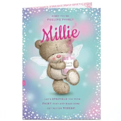 Personalised Hugs Get Well Soon Card - Feeling Poorly