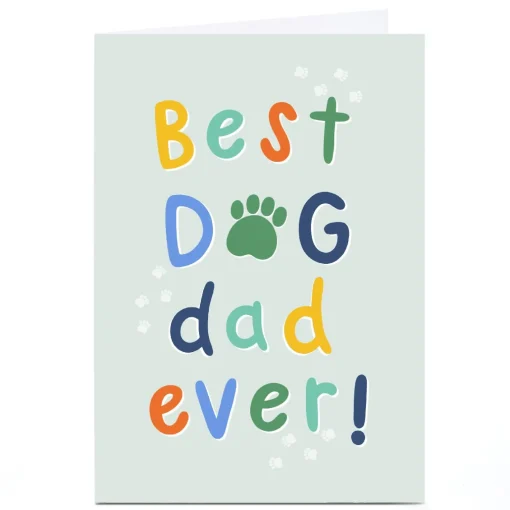 Personalised Jess Moorhouse Father's Day Card - Dog Dad