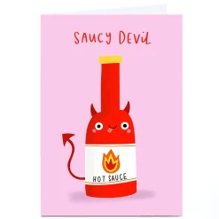 Personalised Jess Moorhouse Valentine's Day Card - Saucy Devil
