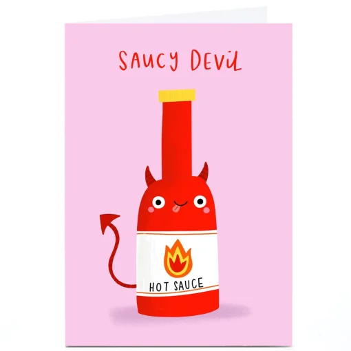 Personalised Jess Moorhouse Valentine's Day Card - Saucy Devil