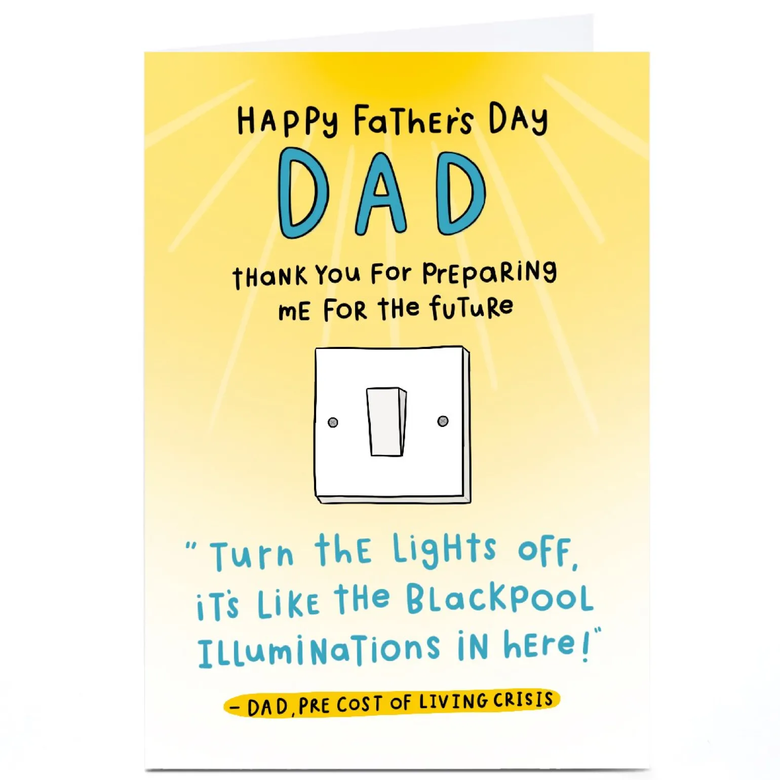 Personalised Jess Moorhouse Father's Day Card - Blackpool