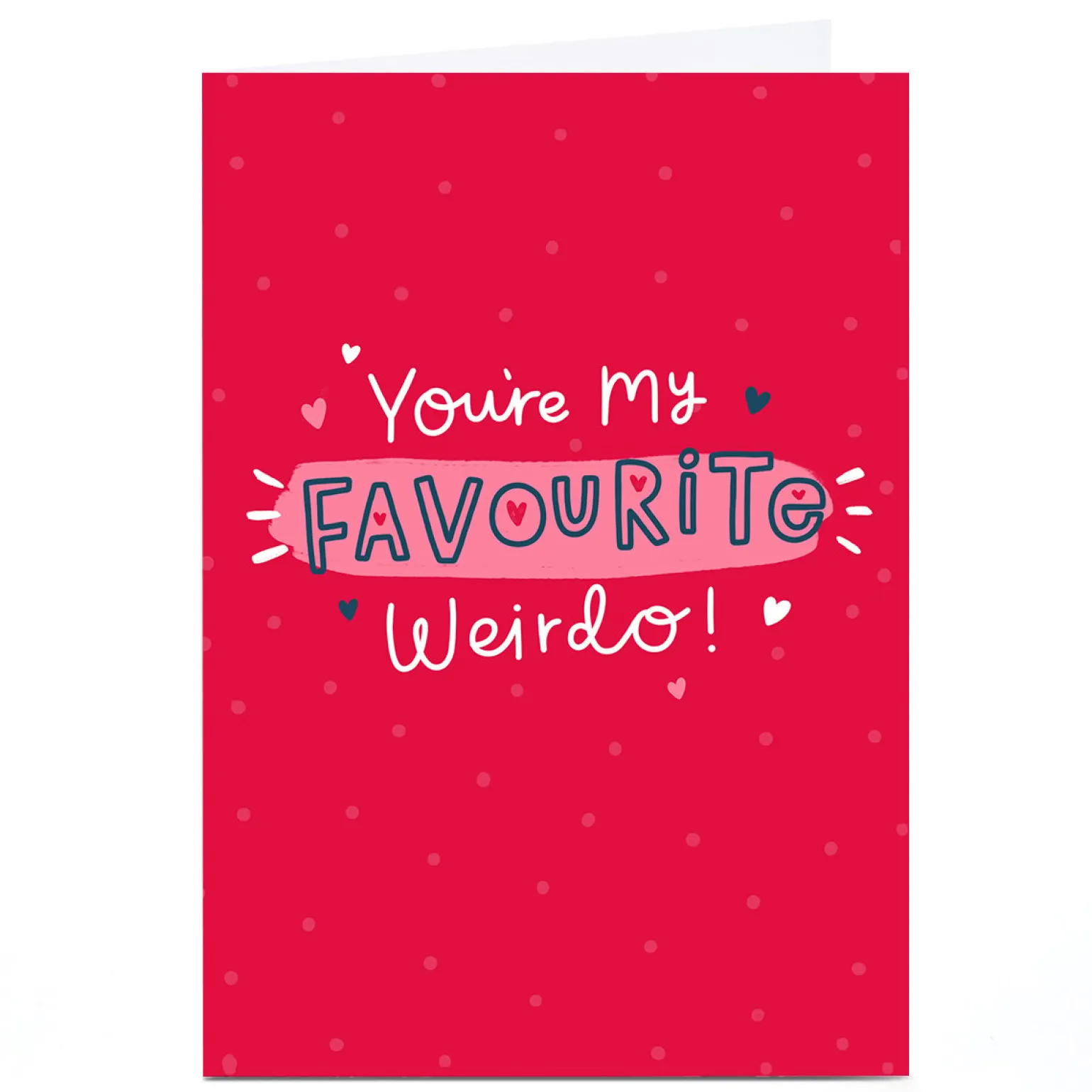 Personalised Jess Moorhouse Valentine's Day Card - Favourite Weirdo