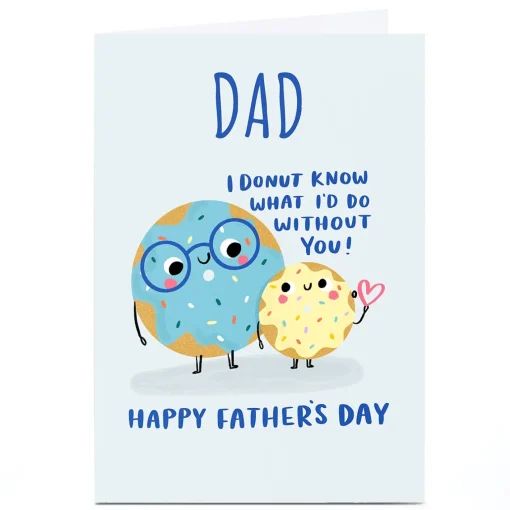 Personalised Jess Moorhouse Father's Day Card - Donut