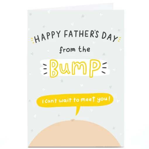 Personalised Jess Moorhouse Fathers Day Card - From the Bump