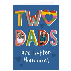 Personalised Kerry Spurling Father's Day Photo Card - Two Dads