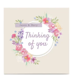 Personalised Kerry Spurling Thinking Of You Card - Floral