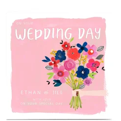 Personalised Kerry Spurling Wedding Card - Flowers