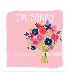 Personalised Kerry Spurling Card - Flowers I'm Sorry