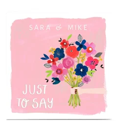 Personalised Kerry Spurling Card - Flowers Just to Say