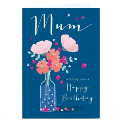 Personalised Klara Hawkins Card - Mum Flower Vase