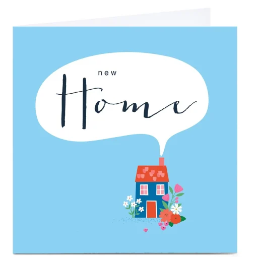 Personalised Klara Hawkins New Home Card - Blue House