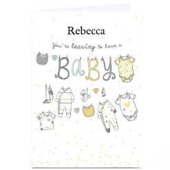 Personalised Leaving Card - Baby Clothes