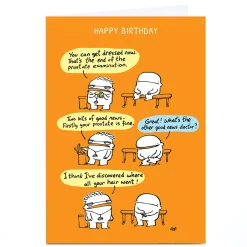 Personalised Lee Fearnley Birthday Card - Prostate Exam