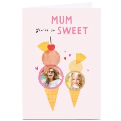 Personalised Lemon & Sugar Mother's Day Card - Mum Ice Cream
