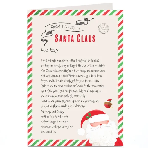 Personalised Letter From Santa - Desk of Santa Claus