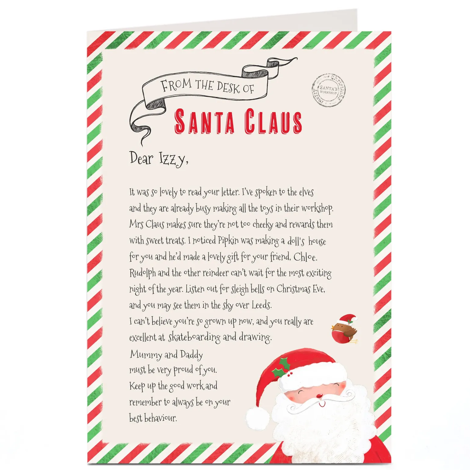 Personalised Letter From Santa - Desk of Santa Claus