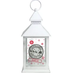 Personalised Light-Up Sleigh Scene Stop Here Lantern