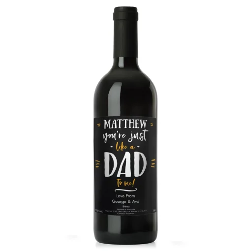 Personalised Like a Dad Shiraz Wine