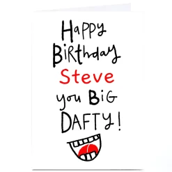 Personalised Lindsay Kirby Birthday Card - Big Dafty