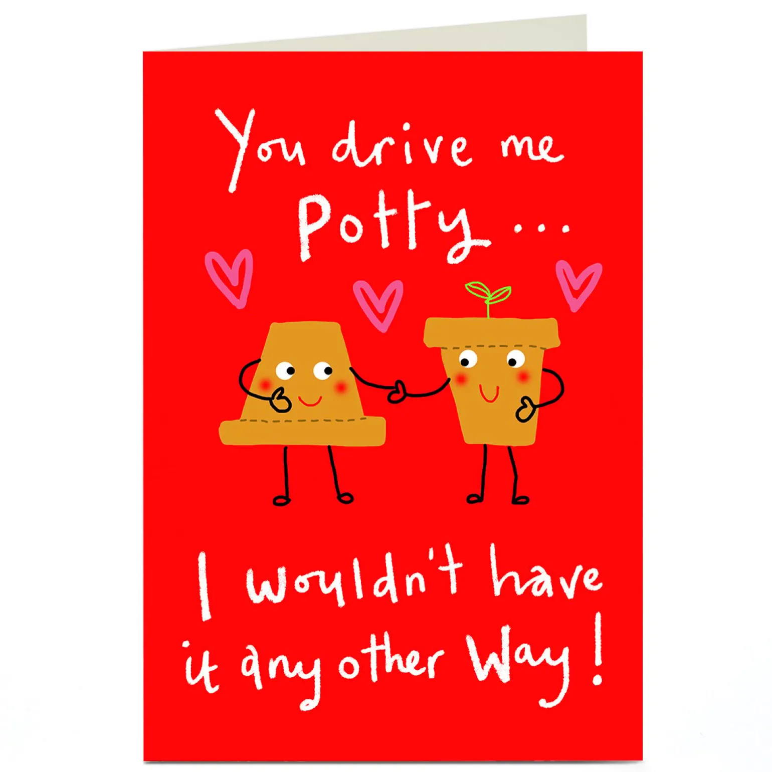 Personalised Lindsay Loves To Draw Valentine's Day Card - Potty