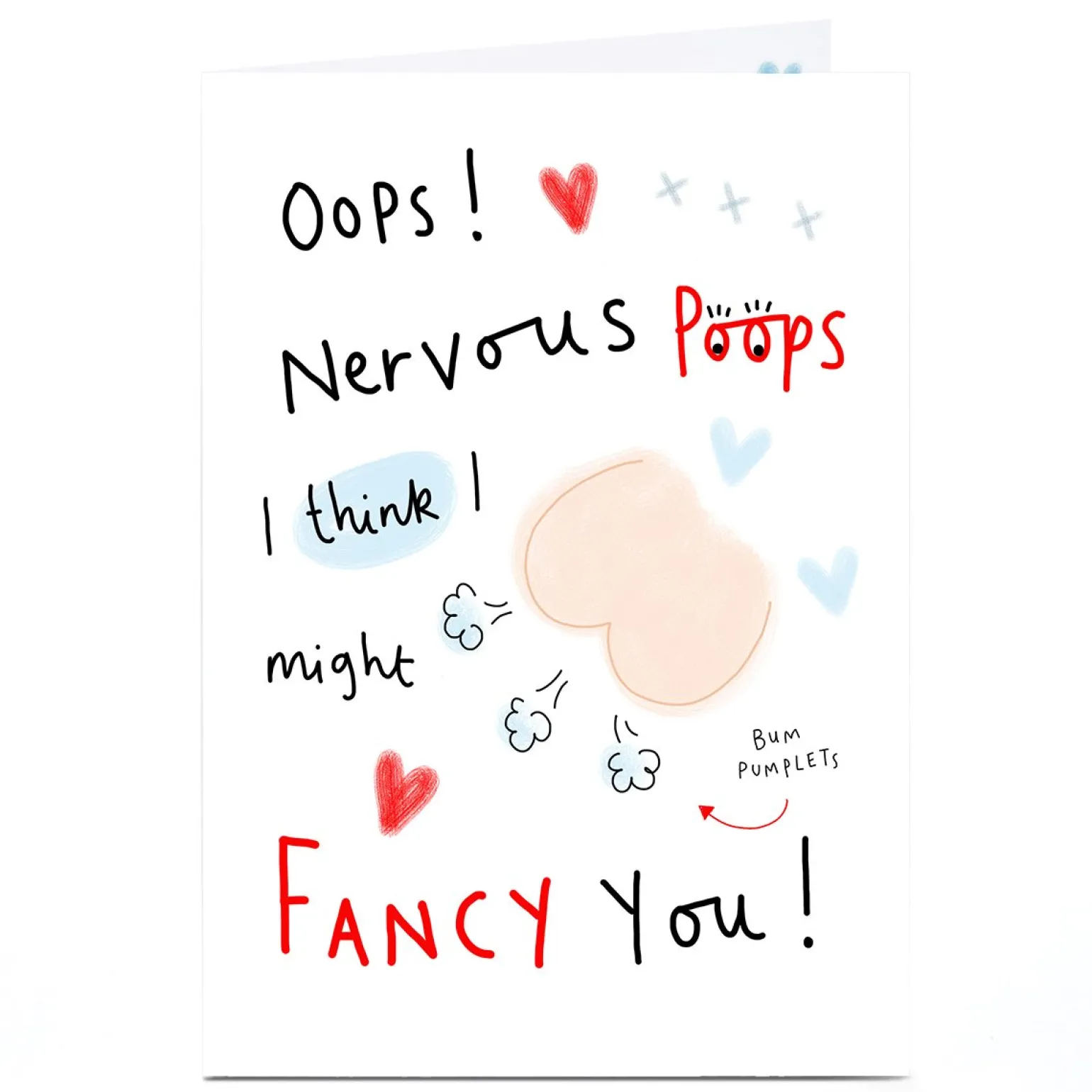 Personalised Lindsay Loves To Draw Card - Nervous Poops