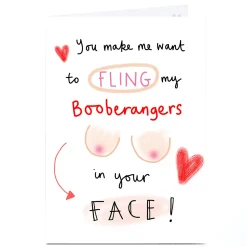 Personalised Lindsay Loves To Draw Card - Fling My Booberangers