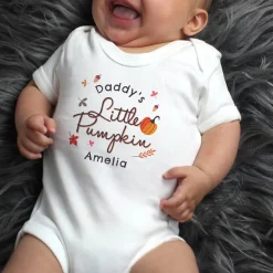 Personalised Little Pumpkin Baby Vest